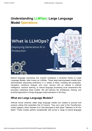Understanding LLMOps-Large Language Model Operations