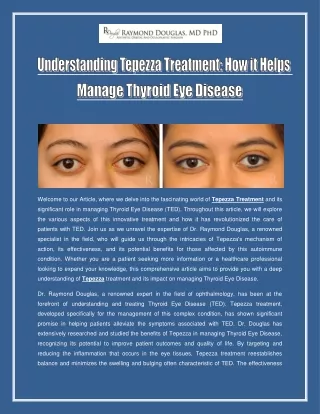 Understanding Tepezza Treatment - How it Helps Manage Thyroid Eye Disease