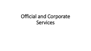 Official and Corporate Services