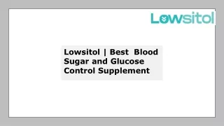 Lowsitol | Best  Blood Sugar and Glucose Control Supplement