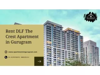 Dlf The Crest Apartment for Rent in Gurugram | Dlf The Crest