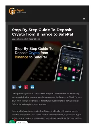 How to Deposit Crypto from Binance to Safepal