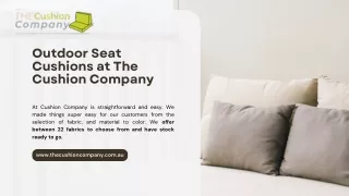 Outdoor Seat Cushions | The Cushion Company