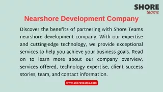 Nearshore Development Company | Shore Teams