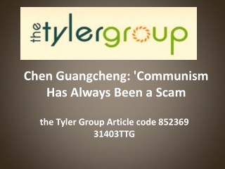 the Tyler Group Article code 852369 31403TTG: Chen Guangchen