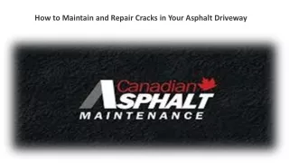 How to Maintain and Repair Cracks in Your Asphalt Driveway