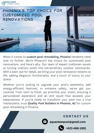 Phoenix's Top Choice for Customized Pool Renovations