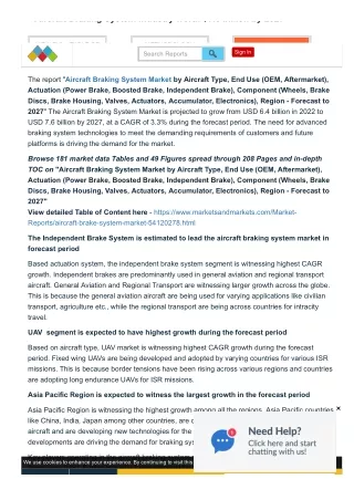 Global Expansion of Aircraft Braking System Manufacturers