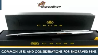 Common Uses and Considerations for Engraved Pens