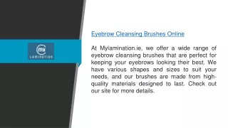 Eyebrow Cleansing Brushes Online Mylamination.ie