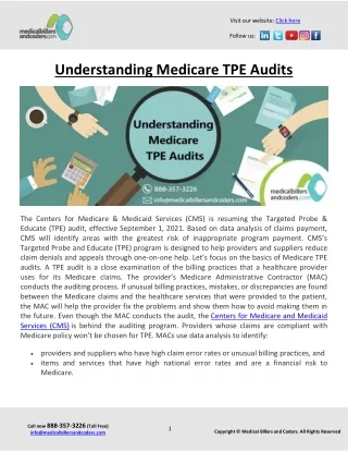 Understanding Medicare TPE Audits