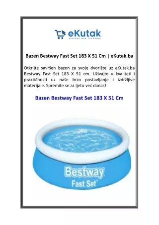 Bazen Bestway Fast Set 183 X 51 Cm  eKutak.ba