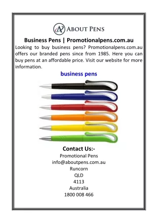 Business Pens  Promotionalpens.com.au