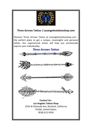 Three Arrows Tattoo | Losangelestattooshop.com