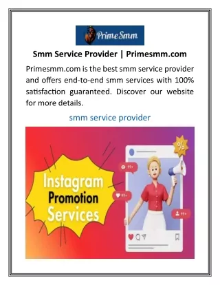 Smm Service Provider Primesmm.com