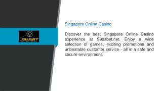 Singapore Online Casino S9asbet.net