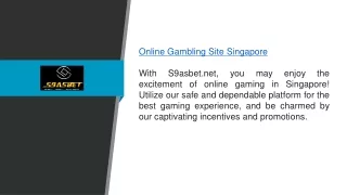 Online Gambling Site Singapore S9asbet.net