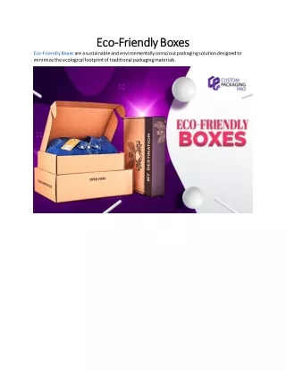 Eco-Friendly Boxes