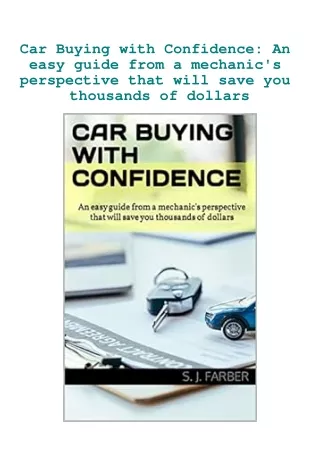 Download PDF Car Buying with Confidence An easy guide from a mechanic's perspect