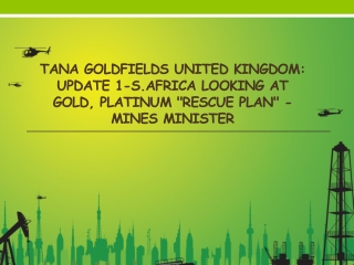 Tana Goldfields United Kingdom UPDATE 1-S.Africa looking at