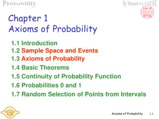 Chapter 1 Axioms of Probability