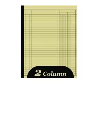 Kindle Online Pdf Account Book 2 Column Ledger Bookkeeping Record Book Blank Two