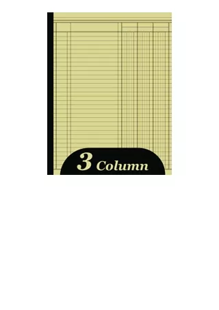 Kindle Online Pdf Account Book 3 Column Ledger Bookkeeping Record Book Blank Thr