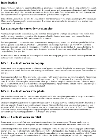 Des idées créatives pour des cartes de voeux originales et uniques