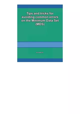 Pdf Read Online Tips And Tricks For Avoiding Common Errors On The Minimum Data S