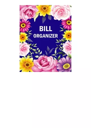 Kindle online PDF Bill Organizer Bill and Expense Tracker Keep Track of Your Mon