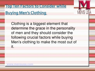 Mensusa online clothing
