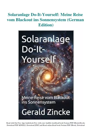 DOWNLOAD eBooks Solaranlage Do-It-Yourself Meine Reise vom Blackout ins Sonnensy