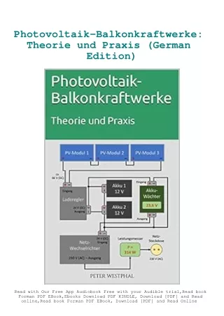 DOWNLOAD [PDF] Photovoltaik-Balkonkraftwerke Theorie und Praxis (German Edition)