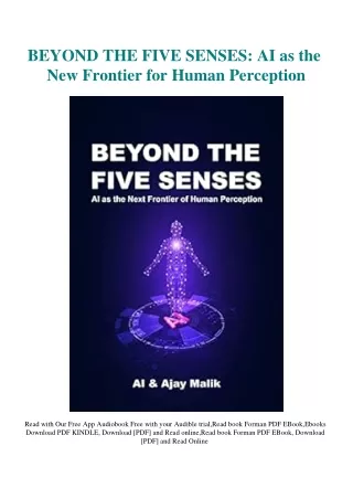 eBook DOWNLOAD BEYOND THE FIVE SENSES AI as the New Frontier for Human Perceptio