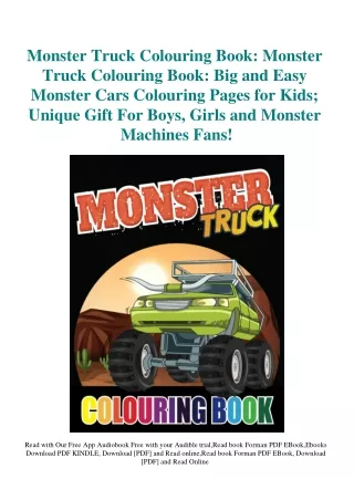 eBooks DOWNLOAD Monster Truck Colouring Book Monster Truck Colouring Book Big an