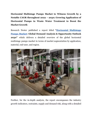 Horizontal Multistage Pumps Market