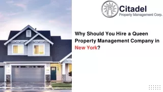 Why Should You Hire a Queen Property Management Company in New York?