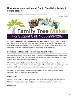 How to download and install Family Tree Maker builder in simple steps