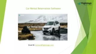 Car Rental Reservation Software