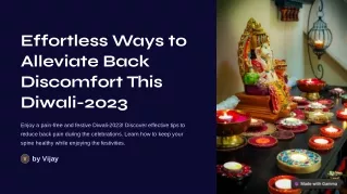 5 Tips To Reduce Back Pain This Diwali-2023