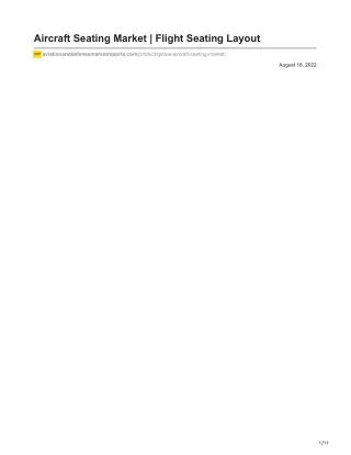 Aircraft Seating Market  Flight Seating Layout