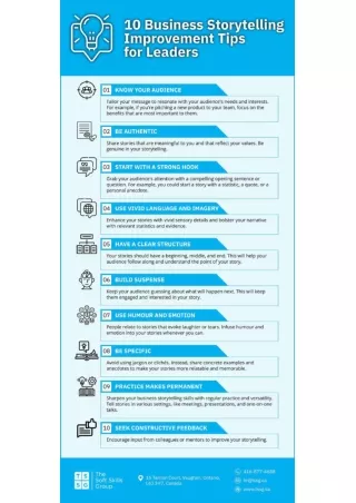 10 Business Storytelling Improvement Tips for Leaders