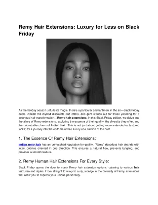 Remy Hair Extensions_ Luxury for Less on Black Friday