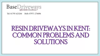 Resin Driveways in Kent: Common Problems and Solutions