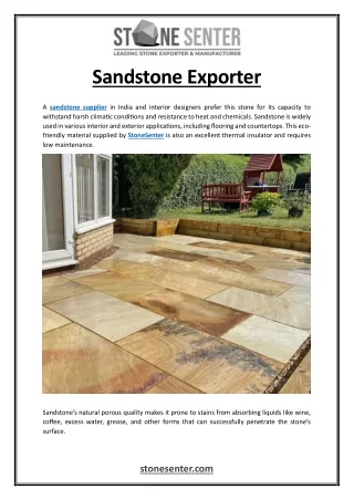 Sandstone Supplier in India