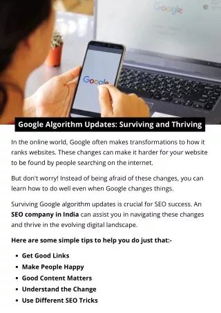 Google Algorithm Updates: Surviving and Thriving