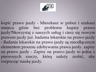 Badania Na Prawo Jazdy