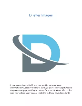 D letter Images