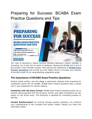 Preparing for Success_ BCABA Exam Practice Questions and Tips