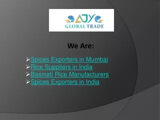 Spices Exporters in Mumbai